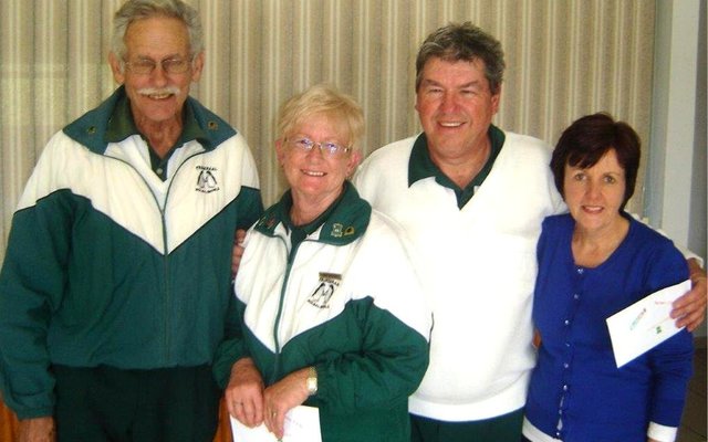 Fltr: Philip Malherbe, Dina Jooste, Chris Malec and Kay Puttick (match secretary)